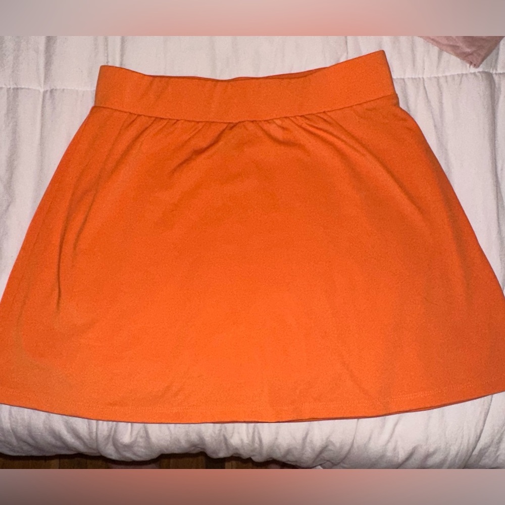 Neon Orange Mini Skirt